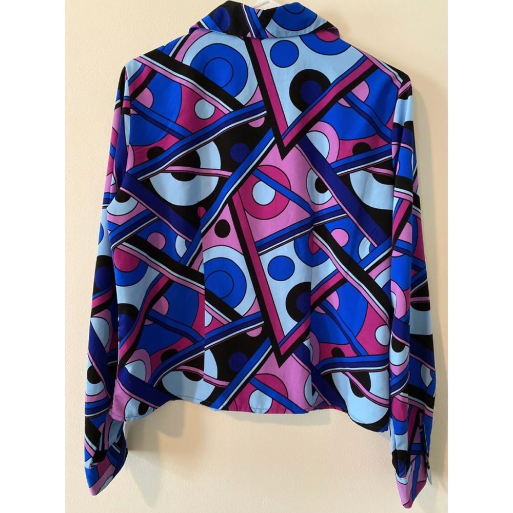 Marlon Blouse Blazer Serpent Pattern Geometric Ps… - image 5
